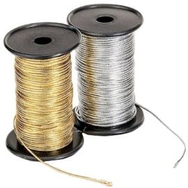 Cordão metalizado ref. 9010  diametro 0,9mm rolo c/ 50 mts