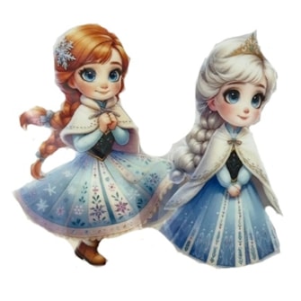 Decalque termocolante frozen  -7,5 x 3 cm  - c/ 02  unds 