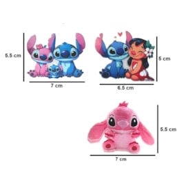 Decalque termocolante tam  g lilo & stitch c/ 2 unds