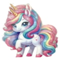 Decalque termocolante unicornio 8 x 7  cm  - c/ 02 unds 