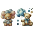 Decalque termocolante urso  - tam g - c/ 2  unds 