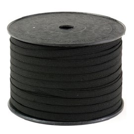 Elastico algodão n.12 preto   (7,0 mm)  rolo c/ 100 mts