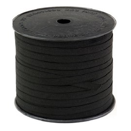 Elastico algodão preto n.14  (9,0 mm)  rolo c/ 100 mts