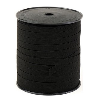 Elastico algodão preto n.18 (11,0 mm)  rolo c/ 100 mts