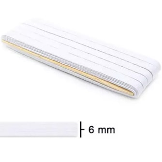 Elastico pigeon branco n.10 - 6 mm - pc c/ 10 mts Elastico pigeon branco n.10 - 6 mm - pc c/ 10 mts