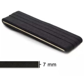 Elastico pigeon preto n.12 - 7 mm  pc c/ 10 mts