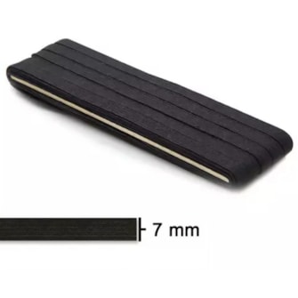 Elastico pigeon preto n.12 - 7 mm  pc c/ 10 mts