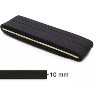 Elastico pigeon preto n.16 - 10 mm - pc c/ 10 mts