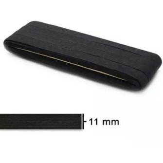 Elastico pigeon preto n.18 - 11 mm -  pc c/ 10 mts