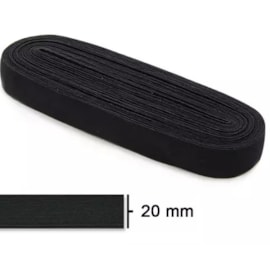 Elastico pigeon preto n.28 - 20 mm - pc c/ 10 mts