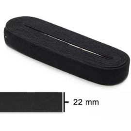 Elastico pigeon preto n.32 - 22 mm - pc c/ 10 mts