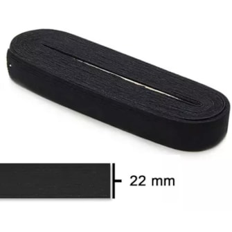 Elastico pigeon preto n.32 - 22 mm - pc c/ 10 mts