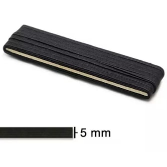 Elastico pigeon preto n.8 - 5 mm pc c/ 10 mts