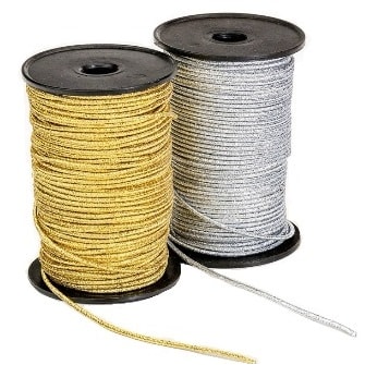 Elastico roliço metalizado diametro: 1,8 mm  rolo c/ 50 mts (ref.05r)