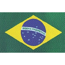 Etiqueta bordada  brasil 22051 tam: 5,00cm x 9,00 cm pacote com 10 unds