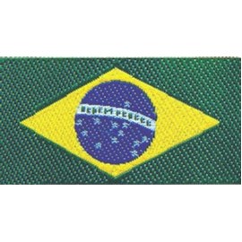 Etiqueta bordada  brasil 22059 tam: 2,00cm x 5,00cm pacote com 10 unid