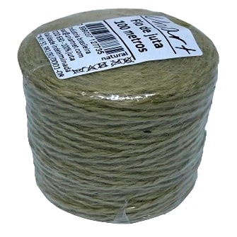 Fio juta natural - 4 mm - 2 cabos   rolo c/ 100 mts