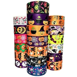 Fita alpet cetim estampada halloween pet 40 mm c/ 10 mts 