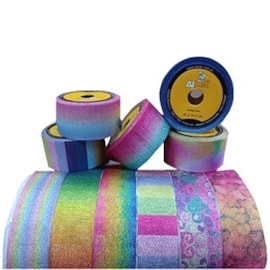 Fita cetim com lurex larg: 40 mm pç c/ 10 mts