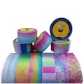 Fita cetim com lurex larg: 40 mm pç c/ 10 mts