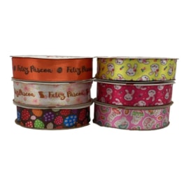 Fita cetim estamp pascoa  gitex  4600/ 5   22 mm c/ 10 mts