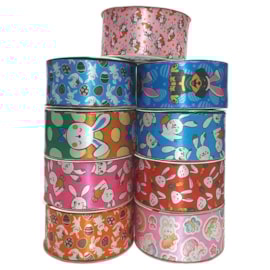 Fita cetim estamp pascoa  gitex  4600/ 9   38 mm c/ 10 mts Fita cetim estamp pascoa  gitex  4600/ 9   38 mm c/ 10 mts