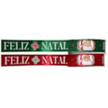 Fita cetim estampada  natal progresso ecf 005 s- 22 mm c/ 10 mts