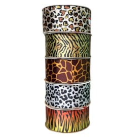Fita cetim gitex ref. 4600/9 - animal print - 38 mm c/ 10 mts