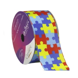 Fita cinderela gorgorão - 38 mm - autismo 