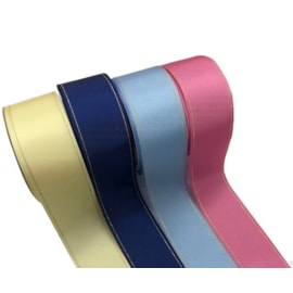 Fita cinderela gorgurão lateral dourada - 38 mm c/ 10 mts Fita cinderela gorgurão lateral dourada - 38 mm c/ 10 mts