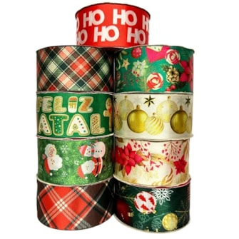 Fita cinderela ref.901t - natal - 38 mm c/ 10 mts