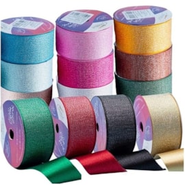 Fita de cetim c/  lurex 38 mm c/ 10 mts