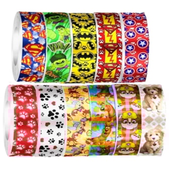 Fita de cetim estampada  sakura 39 mm c/ 10 mts 