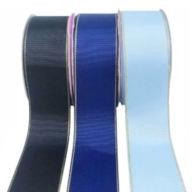 Fita de gorgurao/borda dourada melaço  162200   4 cm  c/ 10 mts
