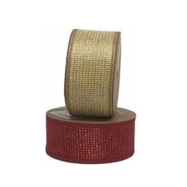 Fita de juta metalizada ref.361200 - 4,0 cm c/ 10 mts Fita de juta metalizada ref.361200 - 4,0 cm c/ 10 mts