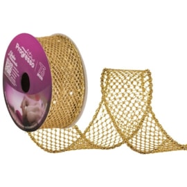 Fita de natal metalizada  aramada ph mcg-004 -038/ 38 mm c/10mts