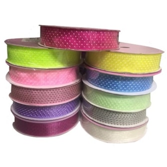 Fita de voal poa ref.531400- 1.5cm  c/ 10 mts