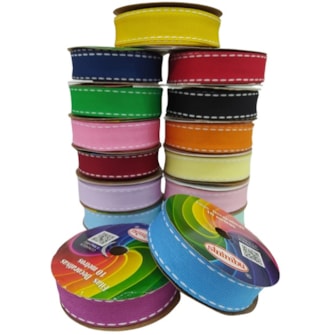 Fita decorativa jeans pesponto  sinimbu 1862/22  larg.: 22  mm pç c/ 10 mts