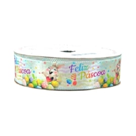 Fita decorativa sinimbu cetim pascoa ref.1711/22- 22 mm c/ 10 mts 