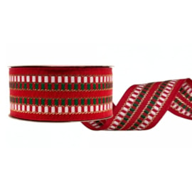 Fita decorativa sinimbu natal  ref. 2024 - 38 mm c/ 10 mts