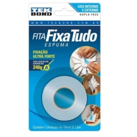 Fita espuma dupla face tekbond - 19 mm - 1.5 mts