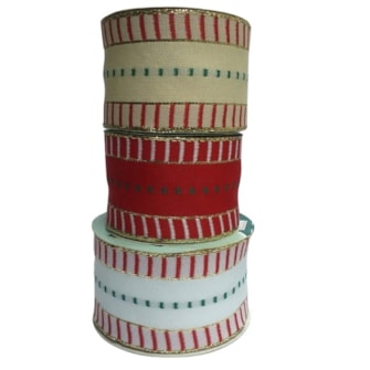 Fita firal decorativa natal ref. 0975.1 - 60 mm c/ 9.15 mts