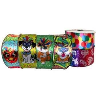 Fita gitex cetim est.carnaval pet ref. 4600/9 - 38 mm c/ 10 mts