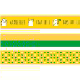 Fita gitex cetim estampada brasil- 22 mm c/ 10 mts