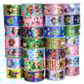 Fita gitex cetim estampada  pet  ref. 4000 - 38 mm c/ 10 mts