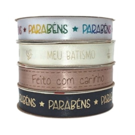 Fita gitex cetim estampada ref. 1500/3 - 15 mm c/ 10 mts Fita gitex cetim estampada ref. 1500/3 - 15 mm c/ 10 mts