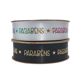 Fita gitex cetim estampada ref. 1500/5 - 22 mm c/ 10 mts Fita gitex cetim estampada ref. 1500/5 - 22 mm c/ 10 mts