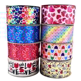 Fita gitex cetim estampada ref. 4600/9 - 38 mm c/ 10 mts