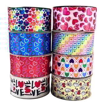 Fita gitex cetim estampada ref. 4600/9 - 38 mm c/ 10 mts