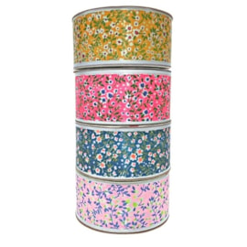 Fita gitex  cetim poliester floral  ref 8800/9 - 38 mm c/ 10 mts